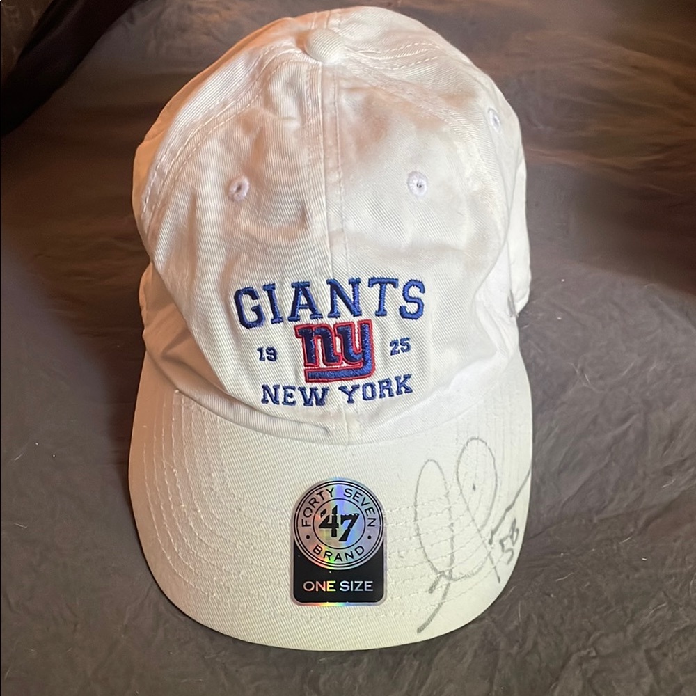 SIGNED White Giants New York Cap